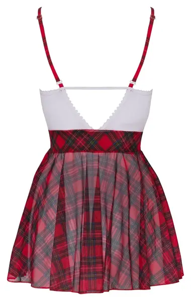 Cottelli Costumes Karirani mini set haljine sa podesivim naramenicama S