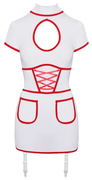 Cottelli Costumes Medicinska sestra M Bela crvena haljina sa naramenicama kostim L/XL