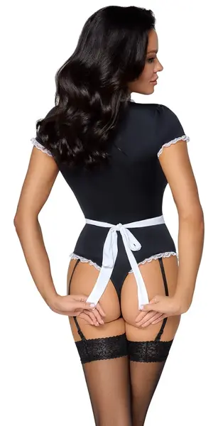 Cottelli Costumes Bodi za konobaricu XL sa skidivom keceljom i tregerima