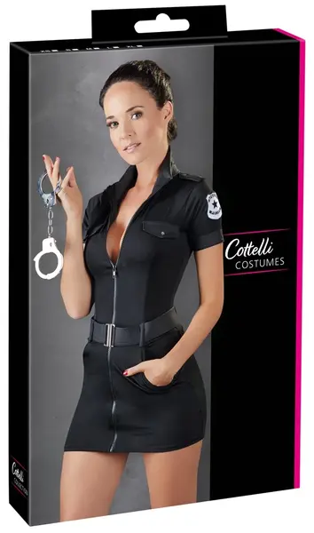 Cottelli Collection Policijska haljina XL - rastegljiv uniformni izgled, tamnoplava