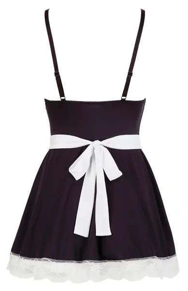 Cottelli Collection Maid Dress L Klasična Crno-Bela Podesivo Prijanjanje