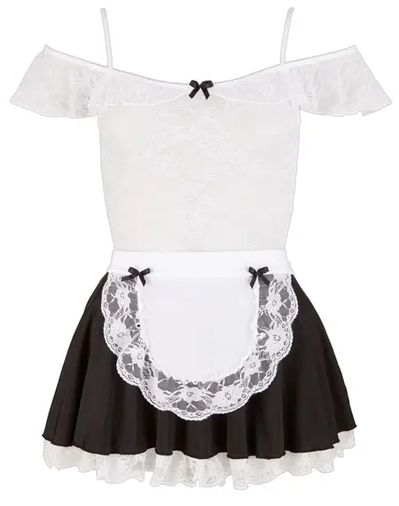Cottelli Collection Maid Dress M Elegantna Čipka i Podesivo Prijanjanje