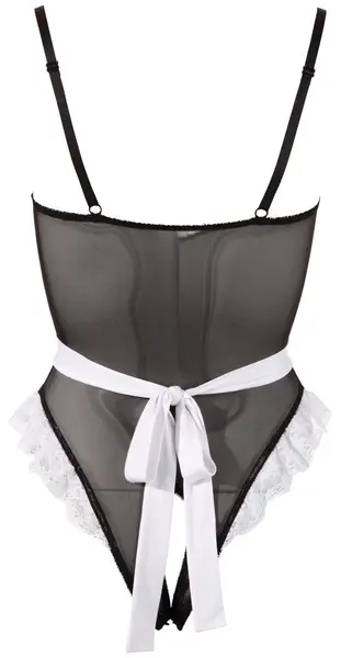 Cottelli Collection Telo Služavke M Podesivi Powernet Bodysuit sa Pregačom