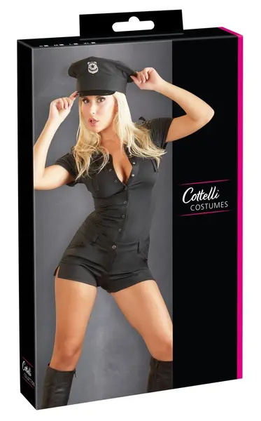 Cottelli Collection Police Jumpsuit XL - Short Sleeve Uniform Costume