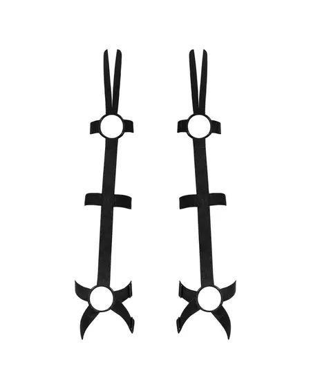 Obsessive Armares Strappy Black Arm Sleeves, Adjustable, Above Elbow