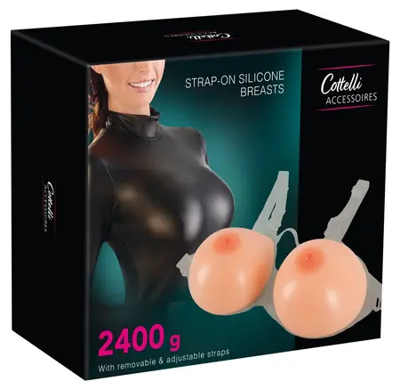 You2Toys Silikonski Grudni Oblici Podesive Trake 86-105cm Bež 2x1200g