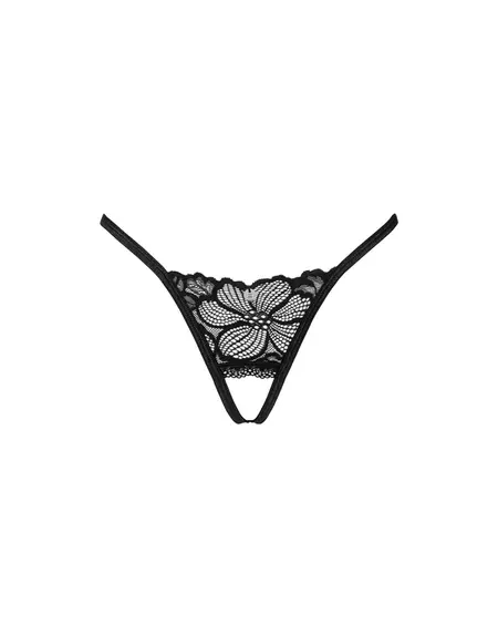 Obsessive Serafia Lace Thong XL/2XL - Crotchless, Floral Design