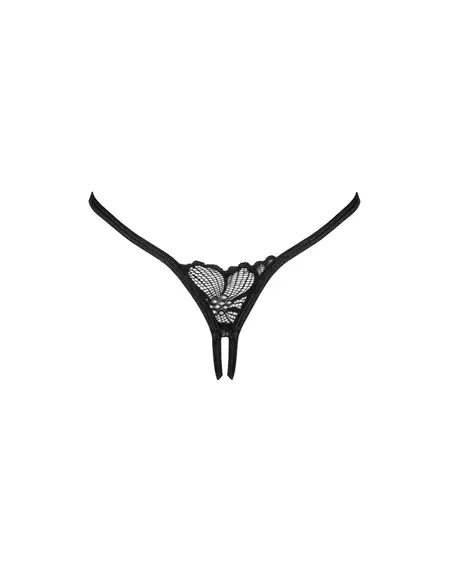 Obsessive Serafia Lace Thong XL/2XL - Crotchless, Floral Design