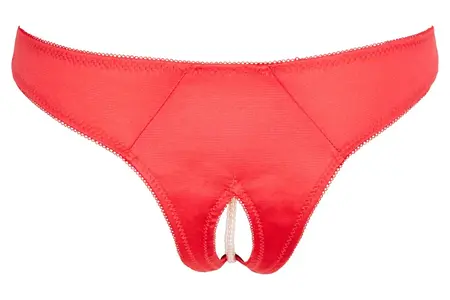Cottelli Collection Gaćice sa biserima Crvene XL Satenske i vezene