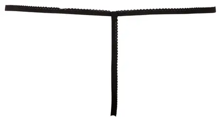Cottelli Collection Floral Lace Crotchless String Black S-L