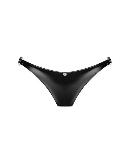 Obsessive Viranes Thong XS/S Black Wet Look Decorative Detail