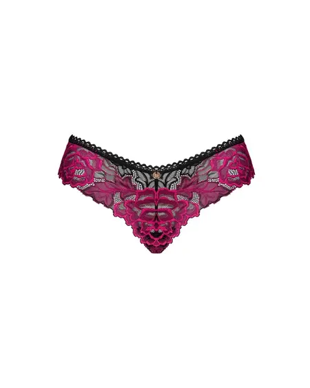 Obsessive Rosenty Lace Panties Black/Rose Gold M/L Soft Comfort Fit