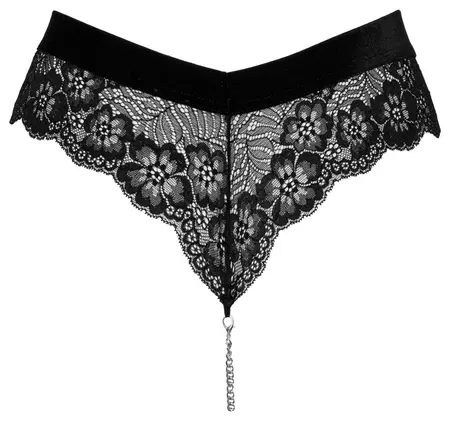 Cottelli Lingerie čipkane gaćice sa dekorativnim lancem, veličina M