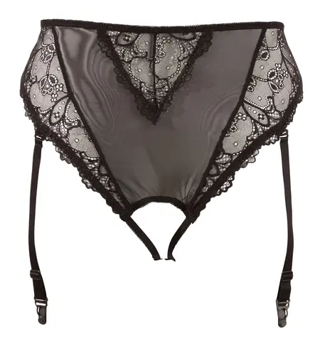 Cottelli Collection Powernet Suspender Briefs 2XL, Floral Lace