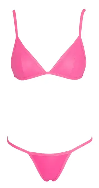 Cottelli Lingerie Bikini Hot Pink L - Adjustable Straps & Shiny Finish