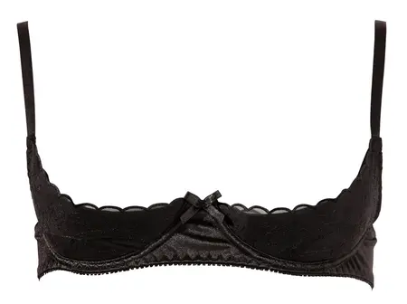 Cottelli Collection Shelf Bra Crna 80B Podesivi Vezeni Dizajn