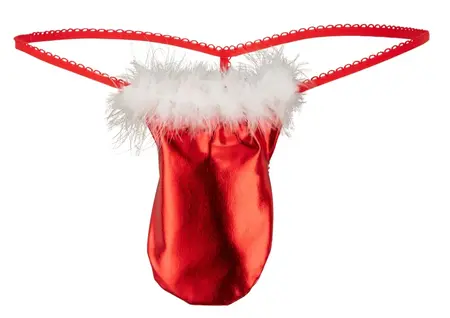 Cottelli Collection Muške Metalik Crvene Gaćice sa Belim Perjem S-L