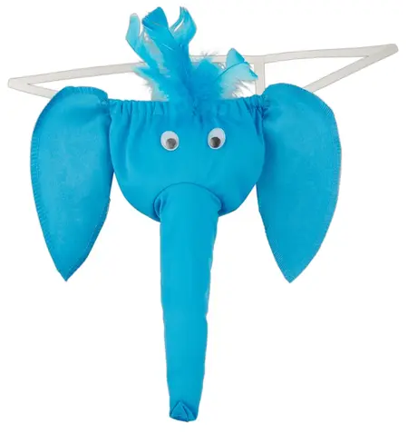 You2Toys Muške Gaćice sa Dizajnom Slona S-L, Poliester, Siva, Zabavan Stil