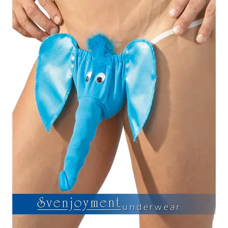 You2Toys Muške Gaćice sa Dizajnom Slona S-L, Poliester, Siva, Zabavan Stil