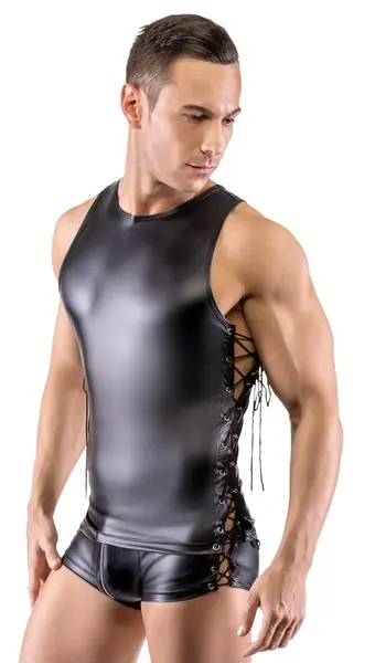 Svenjoyment Men's Top M Matte Sleeveless Shirt with Side Lacing