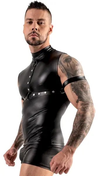 Svenjoyment Bondage top Crna S sa podesivim arm harnessom