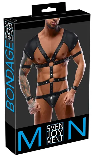 Svenjoyment Bondage Muški pojas telo S Crne podesive trake