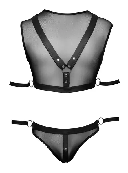 NEK Harness Net Set L - Men's Top & Open Back Jock, Soft Restraint System