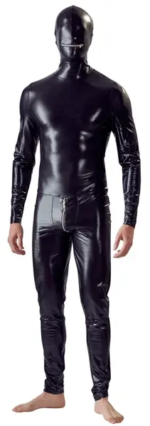 ZADO Men's Full-Body Suit L Stretch Mesh Black Zipper System