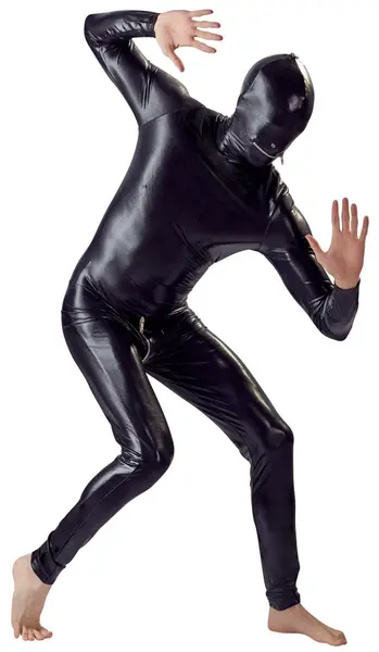 ZADO Men's Full-Body Suit L Stretch Mesh Black Zipper System