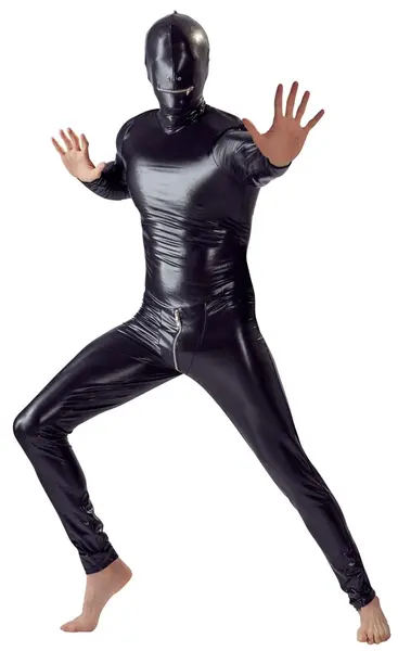 ZADO Men's Full-Body Suit L Stretch Mesh Black Zipper System