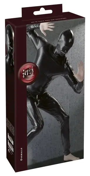 ZADO Men's Full-Body Stretch Suit M Black Semi-Transparent