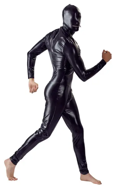 ZADO Men's Full-Body Stretch Suit M Black Semi-Transparent