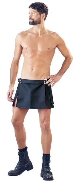 Svenjoyment Gladiator suknja L/XL sa kopčama i bočnim džepovima crna