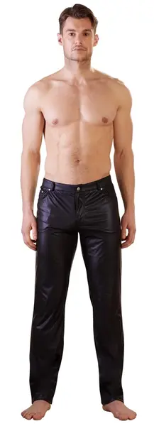 Black Level muške mat crne klasične pantalone S, ravan kroj