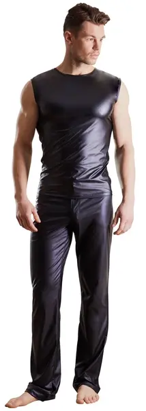Black Level muške mat crne klasične pantalone S, ravan kroj