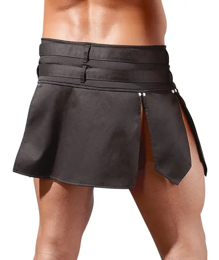 Cottelli Collection Gladiator inspirisana suknja S crna podesivi kaiševi
