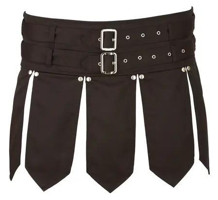 Cottelli Collection Gladiator inspirisana suknja S crna podesivi kaiševi