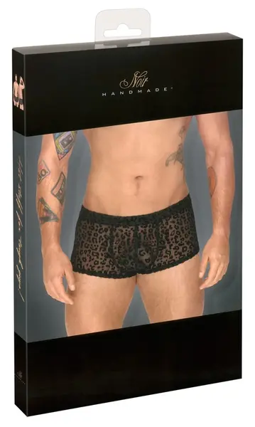 Noir Handmade Powernet Pants XL Leopard Print Transparent