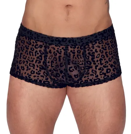 Noir Handmade Powernet Pants XL Leopard Print Transparent