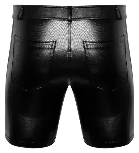 Noir Shorts 2XL Shimmering Snakeskin Look with Pockets & Stretch Fit