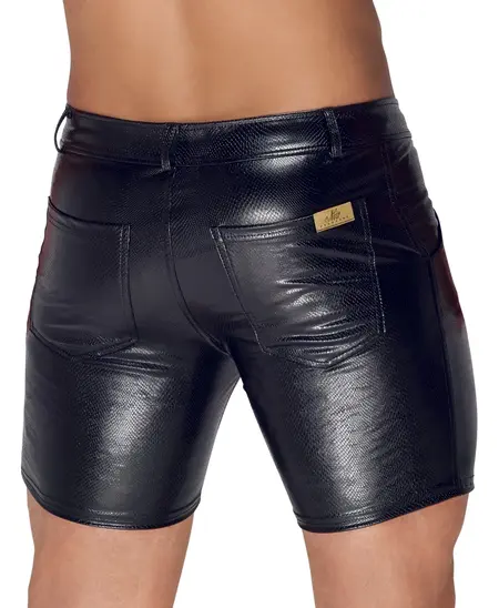 Noir Shorts M Snakeskin Finish Modern Fit Black Size M