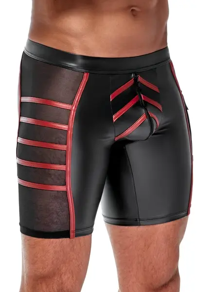NEK muške šortsice Crna/Crvena M Mrežasti Paneli Džep Mat Završna Obrada