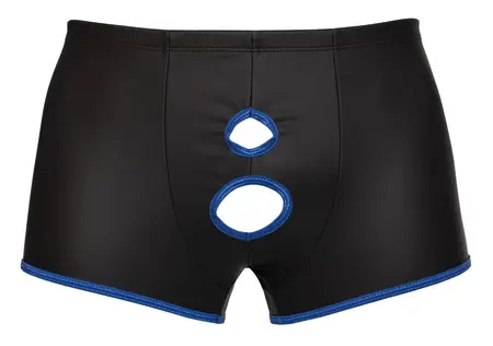 Svenjoyment Men's Pants L Black & Royal Blue Matte Look Open Back