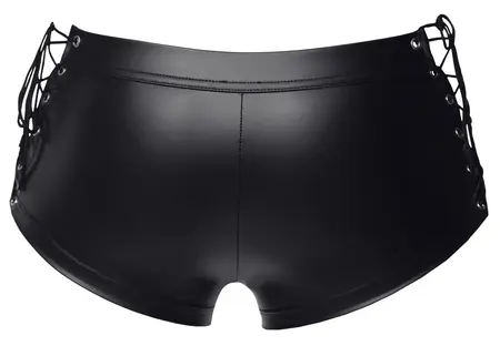 Svenjoyment Mat crne vezane muške pantalone S sa prednjim patent sistemom