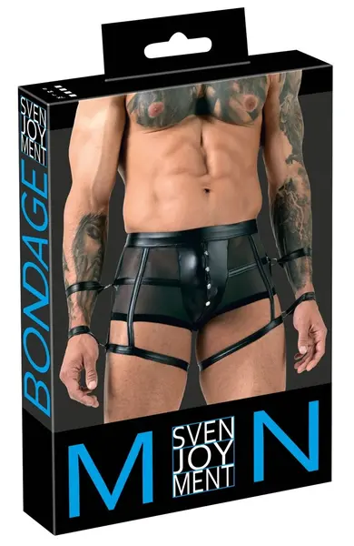 Svenjoyment Bondage Powernet Pants L with Removable Restraint System