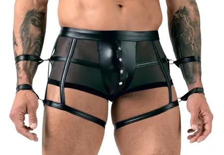 Svenjoyment Bondage Men's Pants M Powernet Matte Black Restraints
