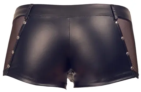 Svenjoyment Muške mat crne pantalone sa mrežastim panelima i akcentima sa nitnama M