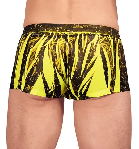 NEK Neon Yellow Men's Pants L - Stretch Comfort, Modern Print