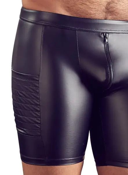 NEK Muške mat crne biciklističke šorts 2XL sa prednjim rajsferšlusom i džepom