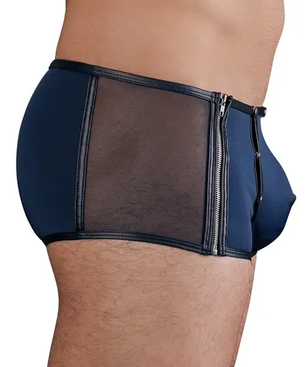 NEK Muške mikrovlakna pantalone S mat detalji, rajsferšlus i vezivanje, crna